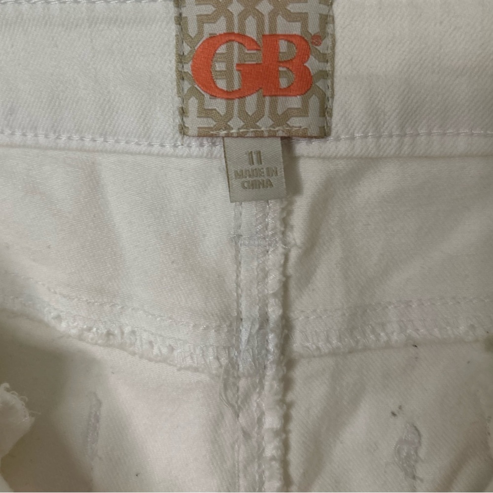 Gianni Bini White Denim Distressed Womens Size 11 Jeans